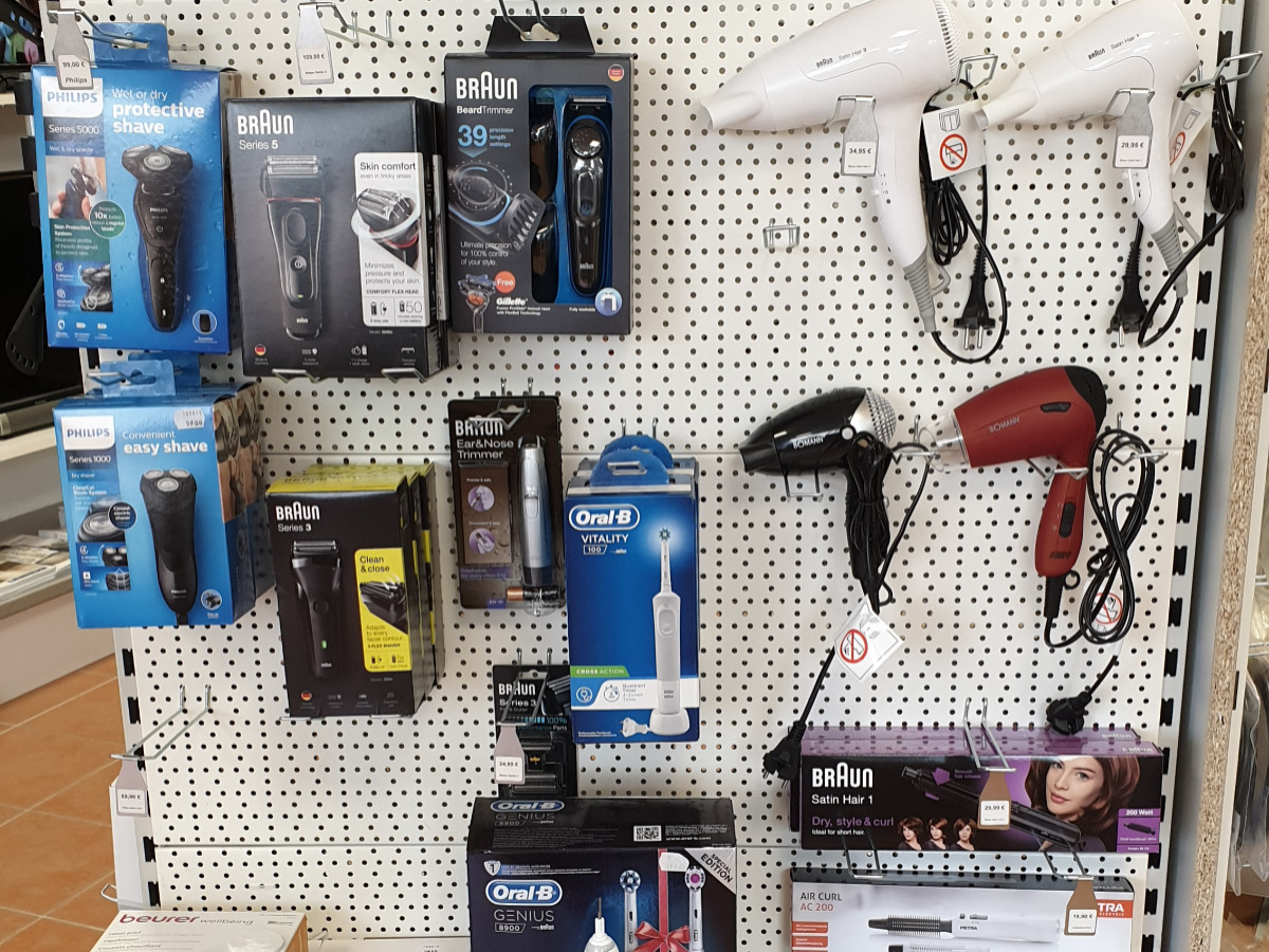 Rasierer und Haarpflege